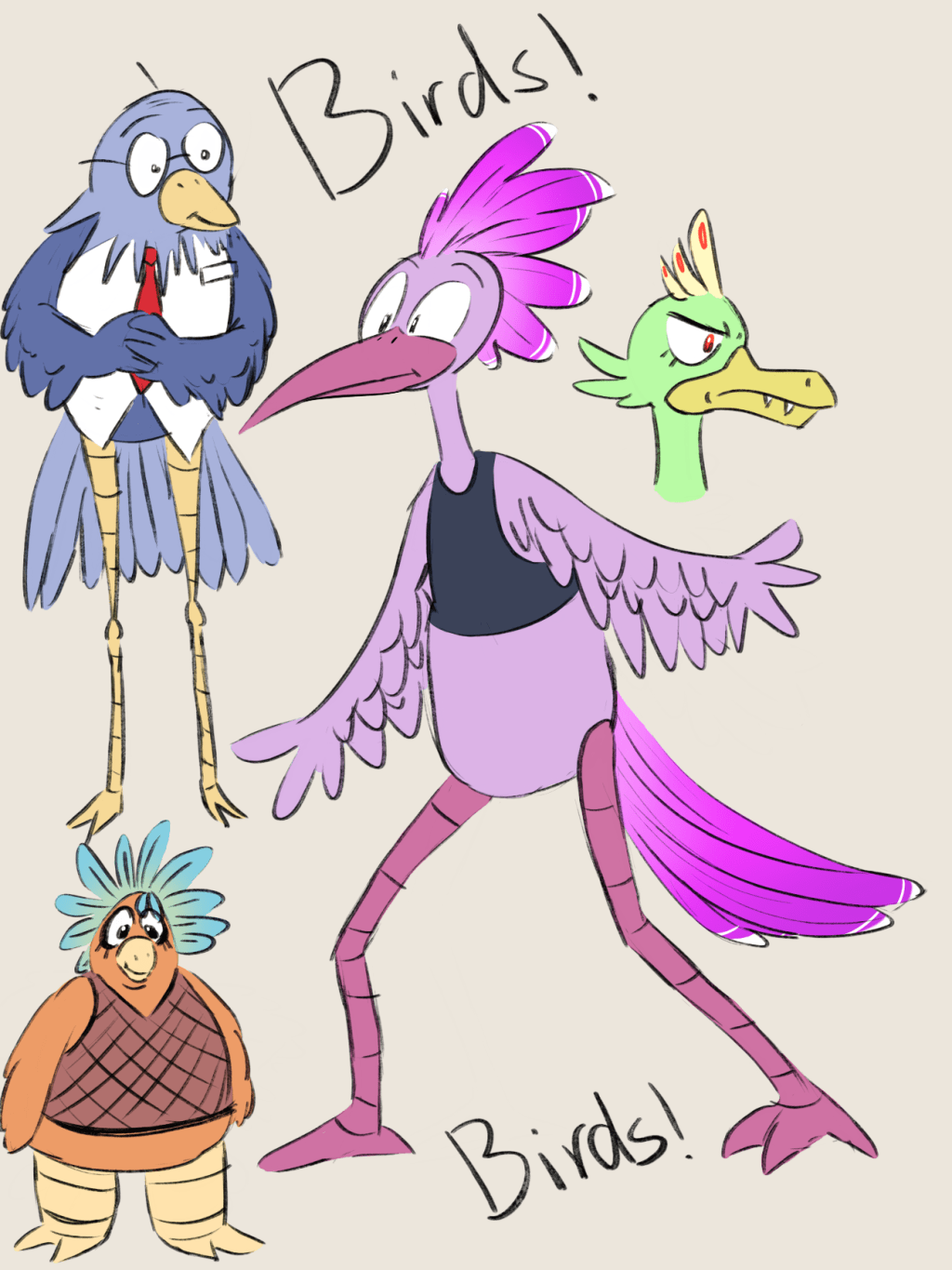 Colored in the&nbsp;birds